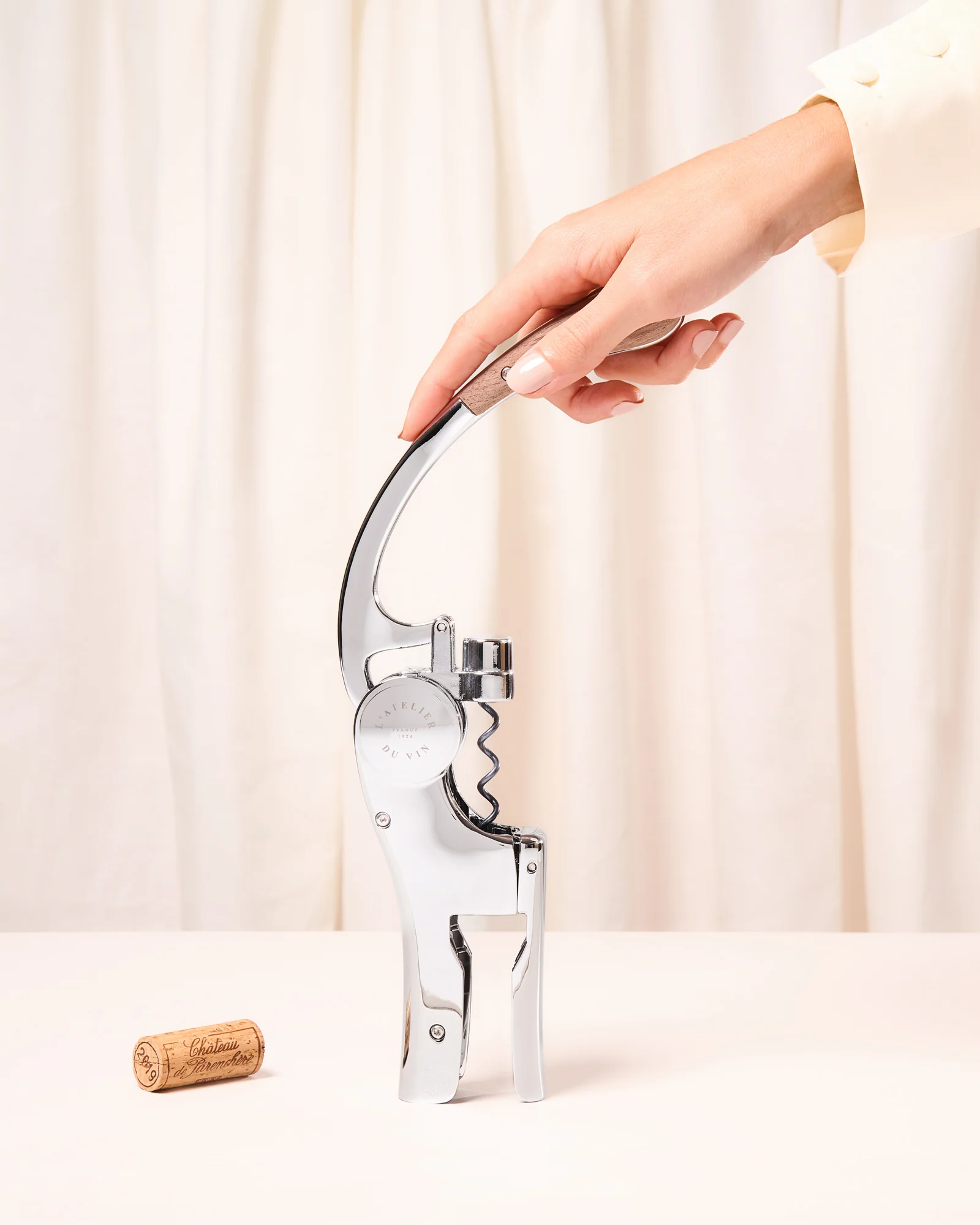 Oeno Motion Wood & Chrome Wine Opener - Image 6